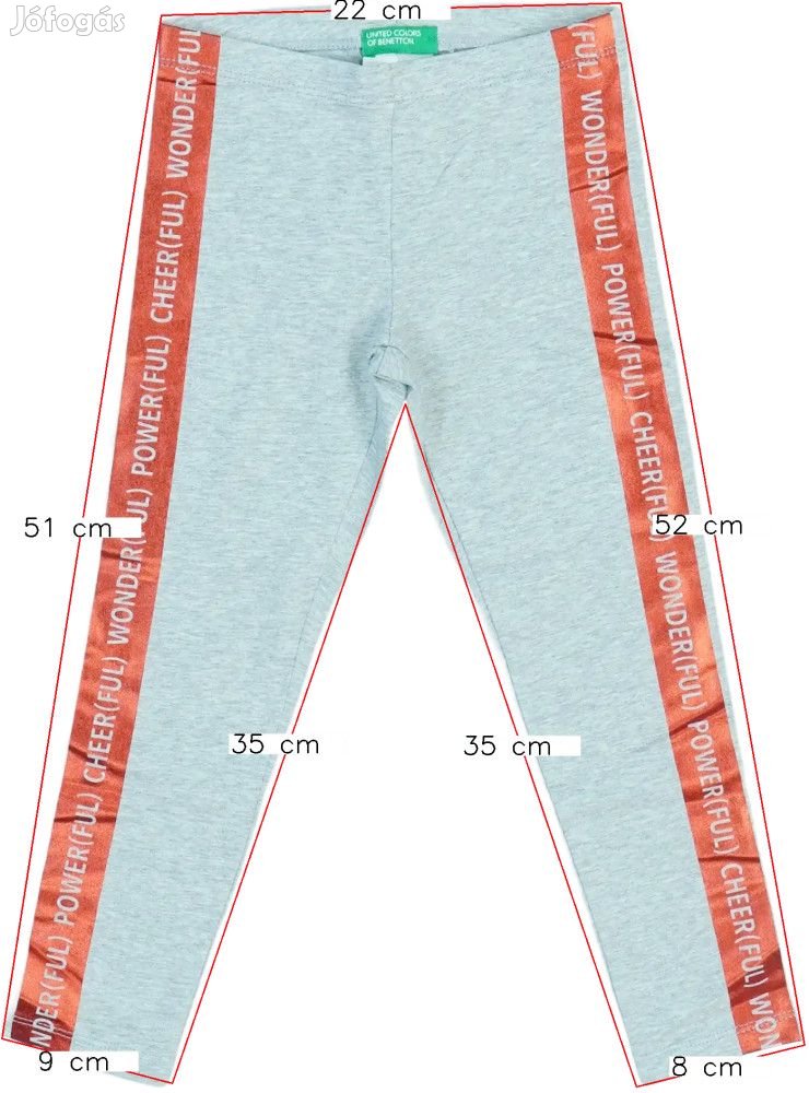 Benetton Új (címkés) Lány Leggings (Méret: 98)
