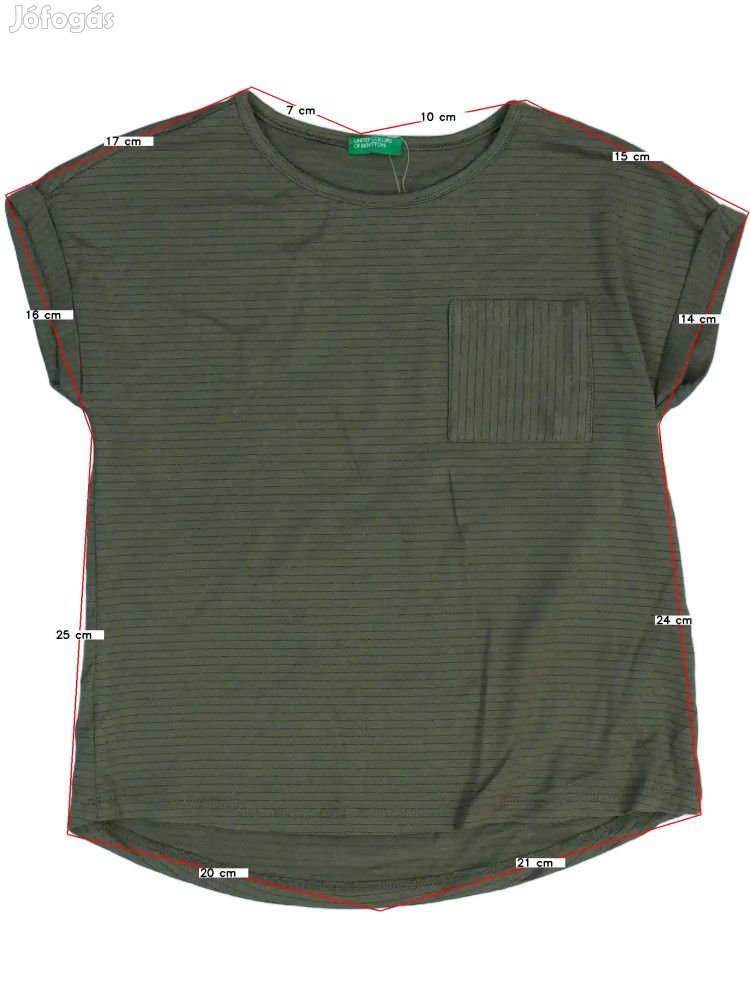 Benetton Új (címkés) Lány Póló (Méret: 128)