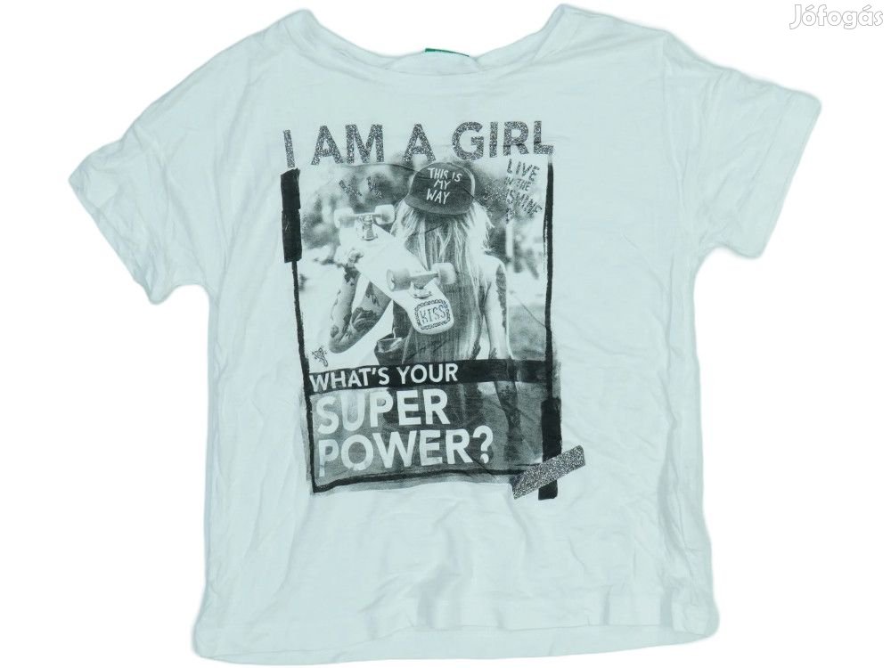 Benetton Új címkés Lány Póló Méret 134