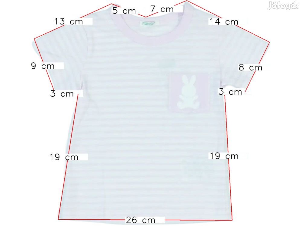 Benetton Új (címkés) Lány Póló (Méret: 68)