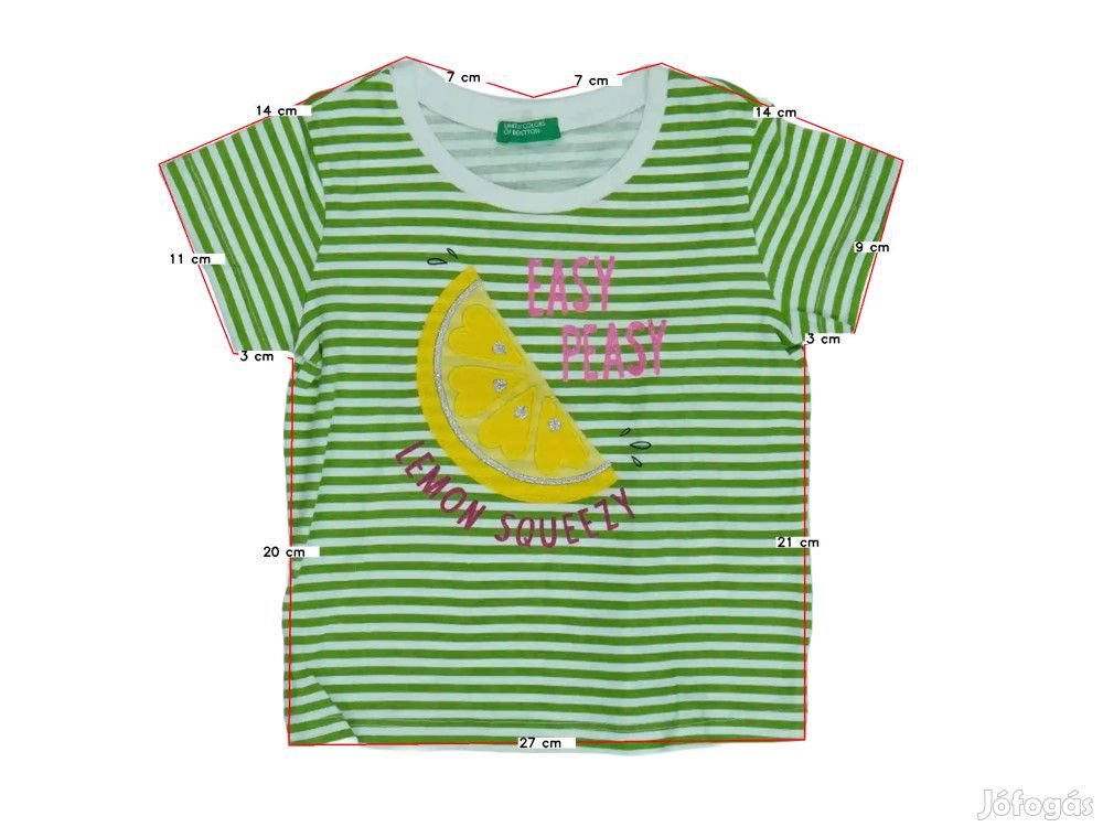 Benetton Új (címkés) Lány Póló (Méret: 86)