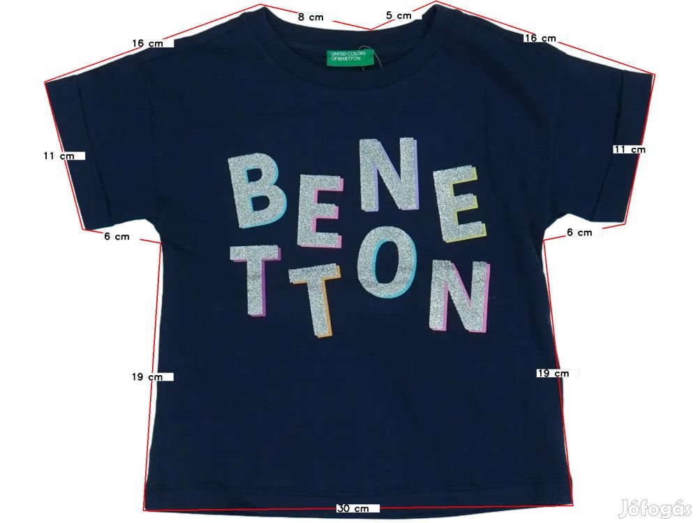 Benetton Új (címkés) Lány Póló (Méret: 86)
