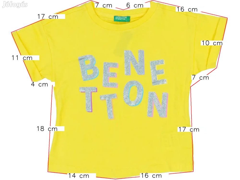 Benetton Új (címkés) Lány Póló (Méret: 86)