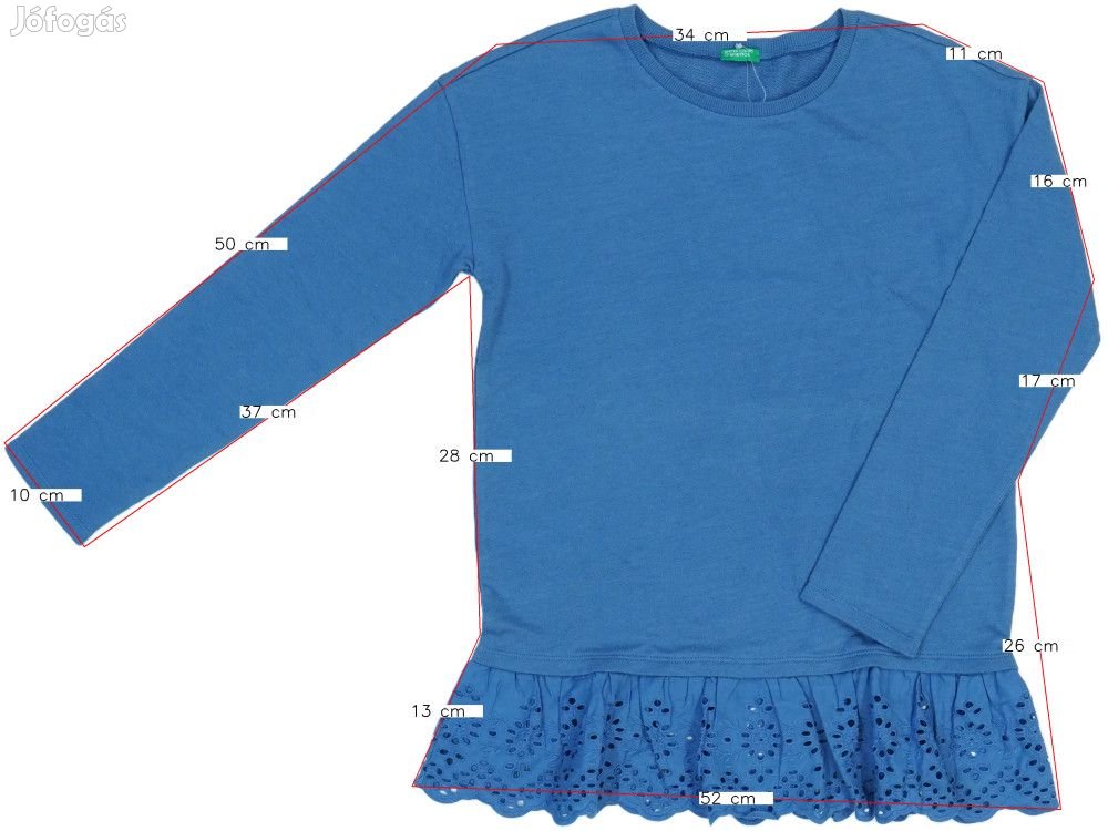 Benetton Új (címkés) Lány Pulóver (Méret: 152)