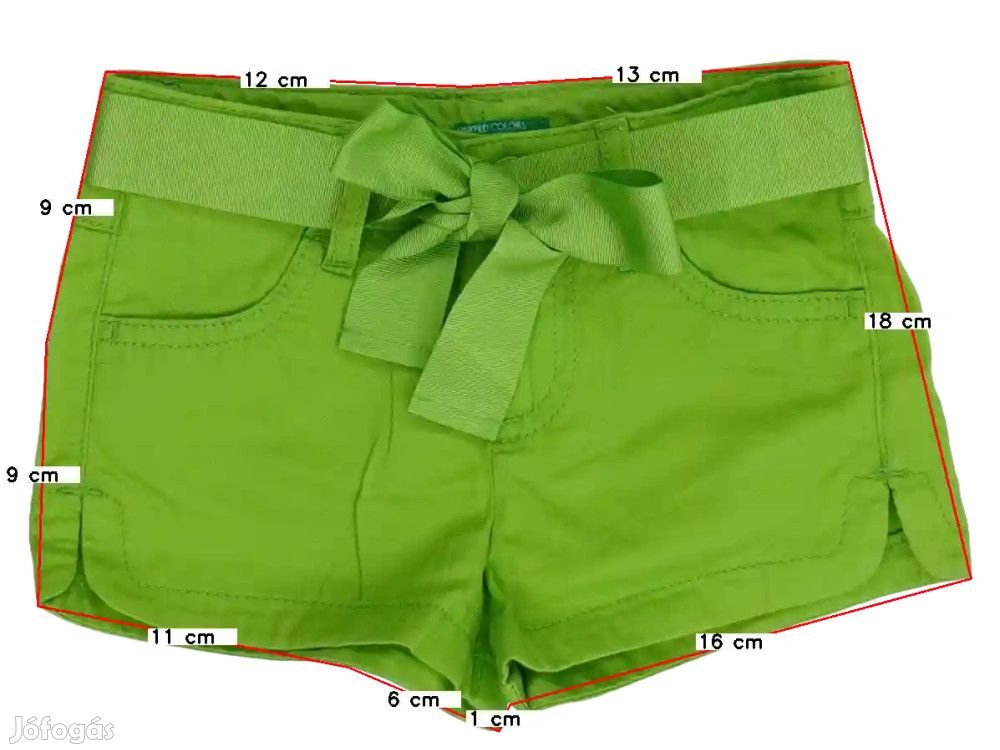 Benetton Új (címkés) Lány Rövidnadrág (Méret: 92)