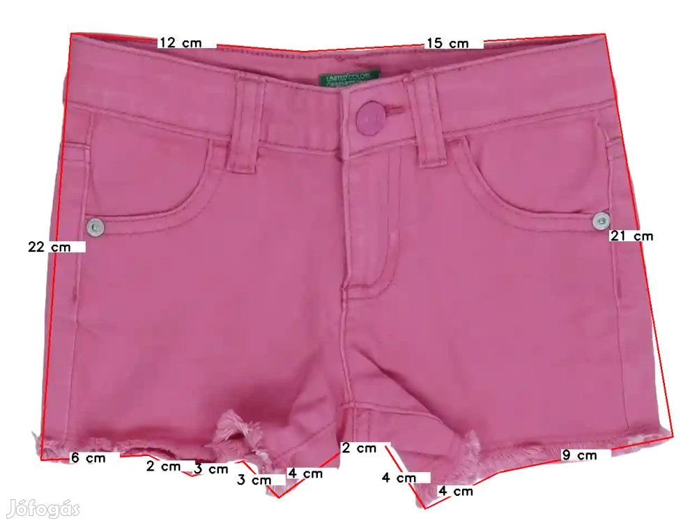 Benetton Új (címkés) Lány Rövidnadrág (Méret: 98)