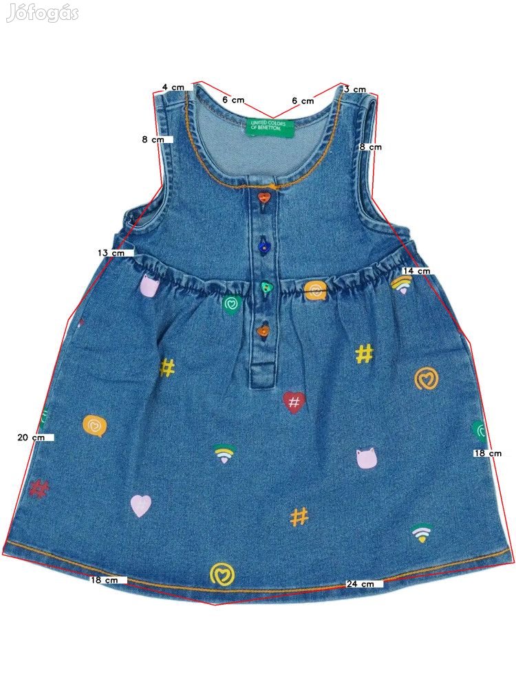 Benetton Új (címkés) Lány Ruha (Méret: 74)