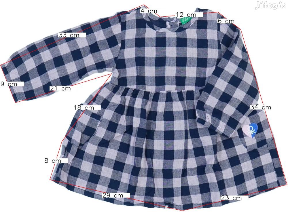 Benetton Új (címkés) Lány Ruha (Méret: 74)
