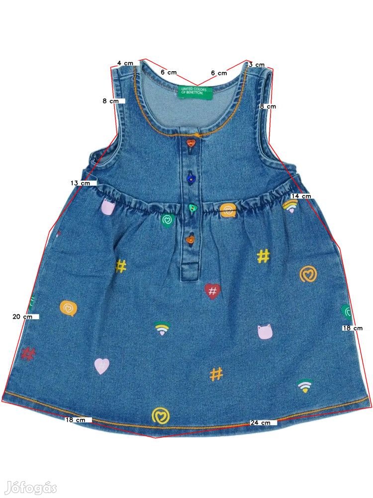 Benetton Új (címkés) Lány Ruha (Méret: 74)
