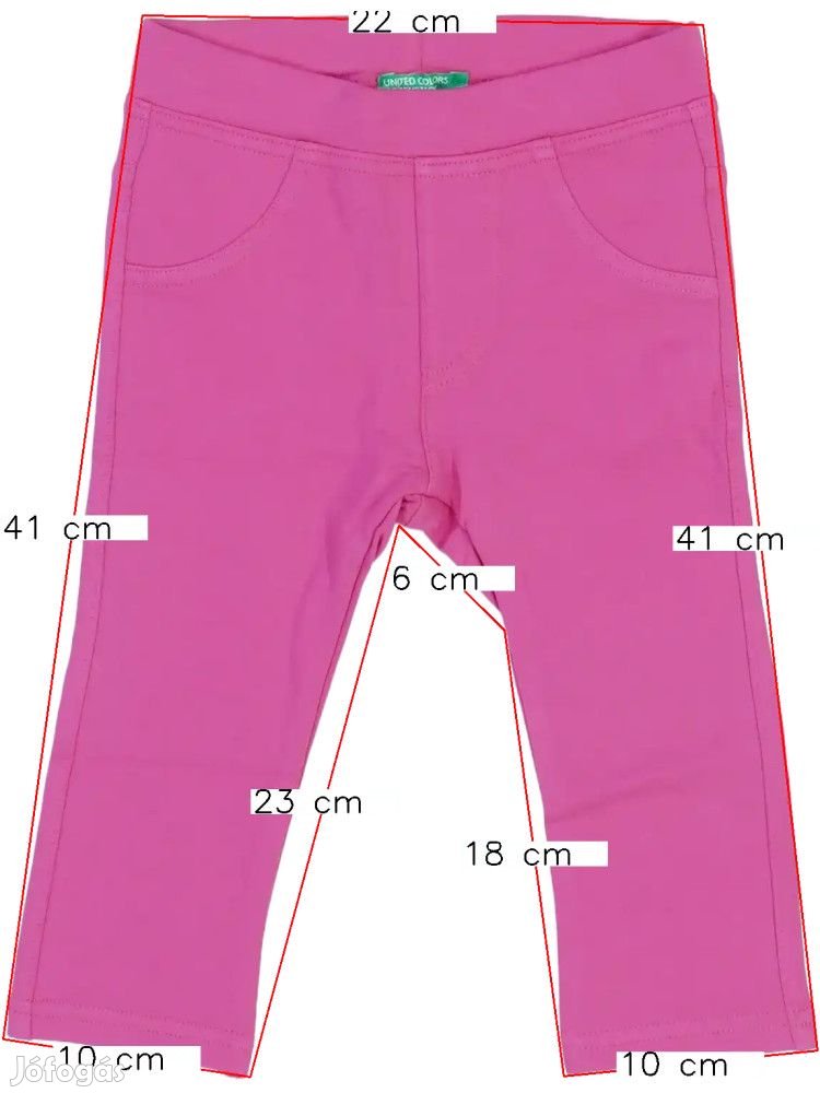 Benetton Új (címkés) Lány Stretch nadrág (Méret: 80)