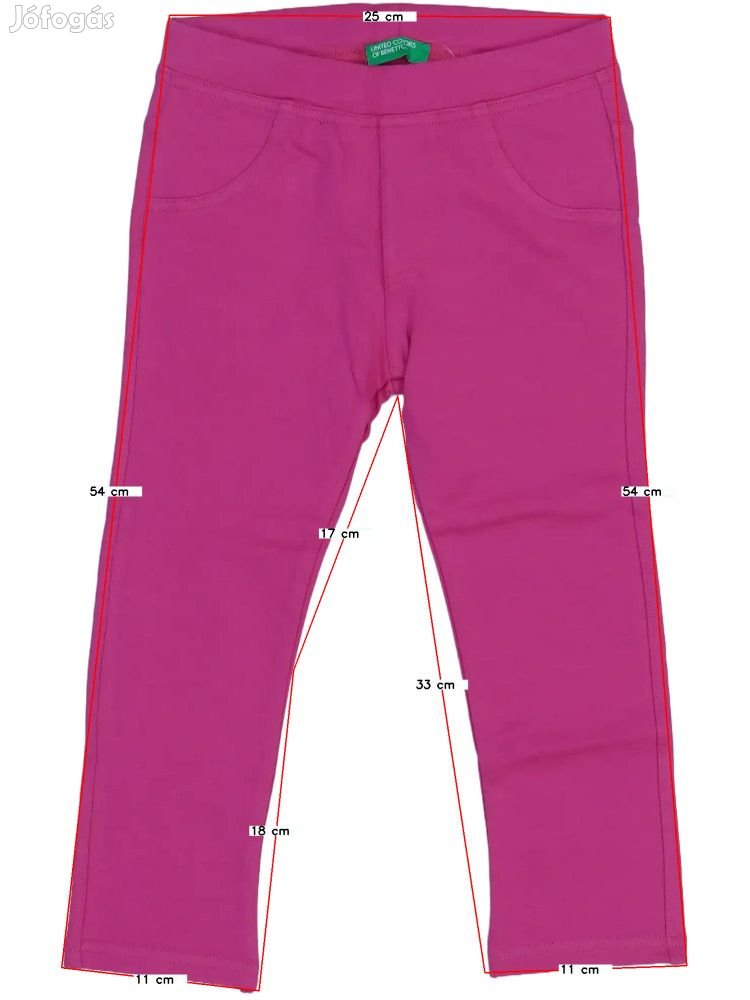 Benetton Új (címkés) Lány Stretch nadrág (Méret: 98)