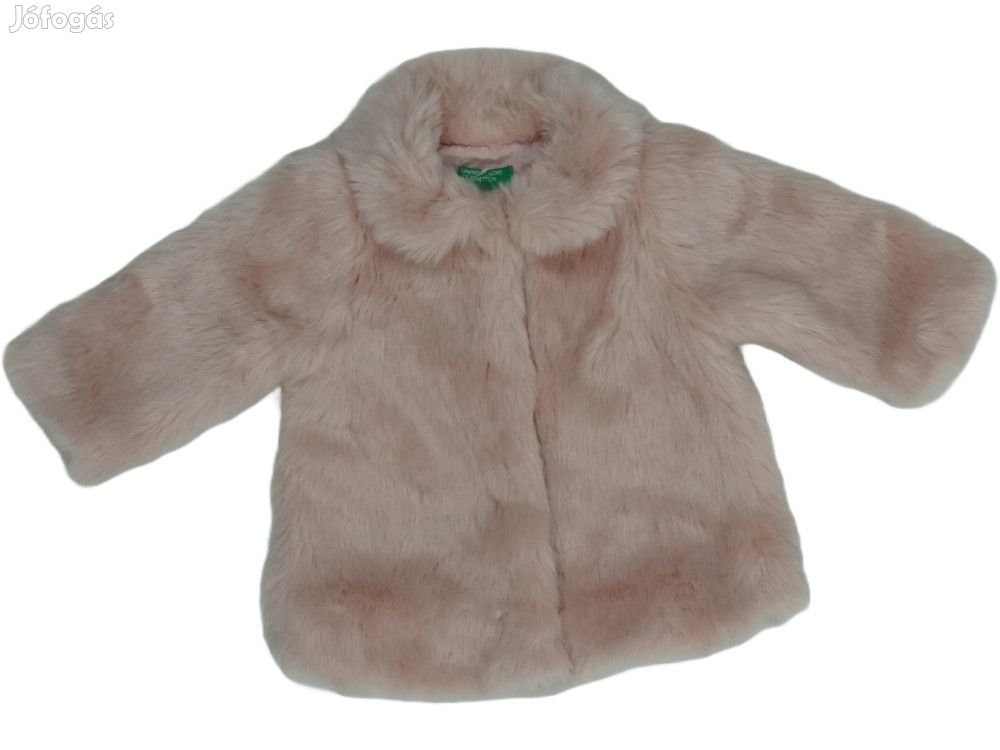 Benetton Új (címkés) Lány Szőrmekabát (Méret: 62)