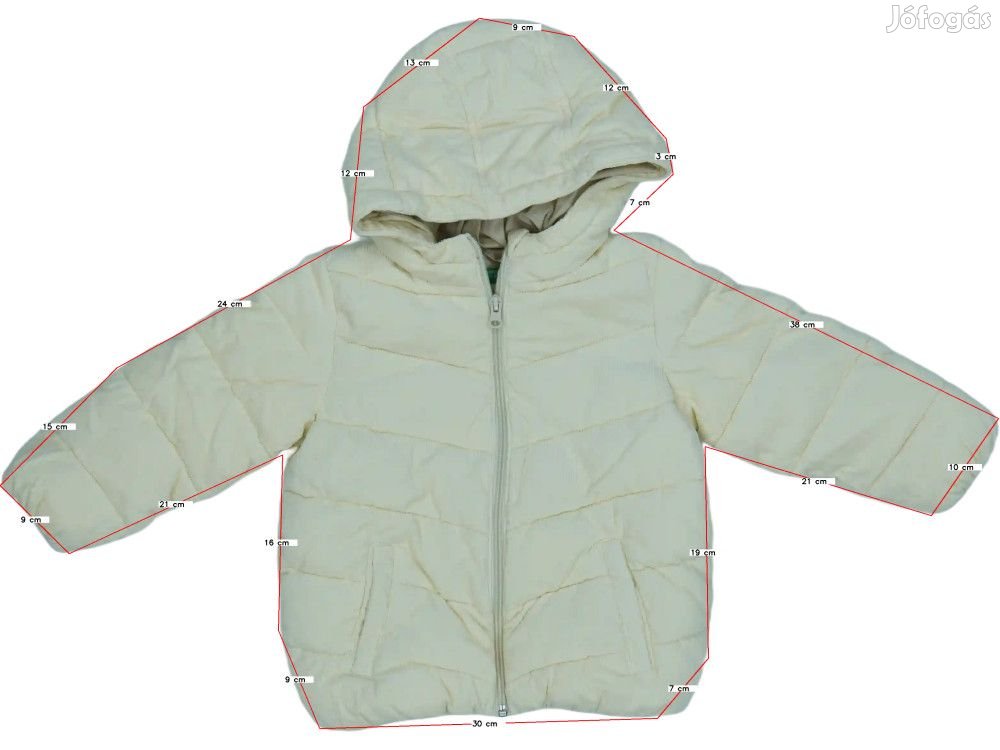 Benetton Új (címkés) Lány Télikabát (Méret: 104)