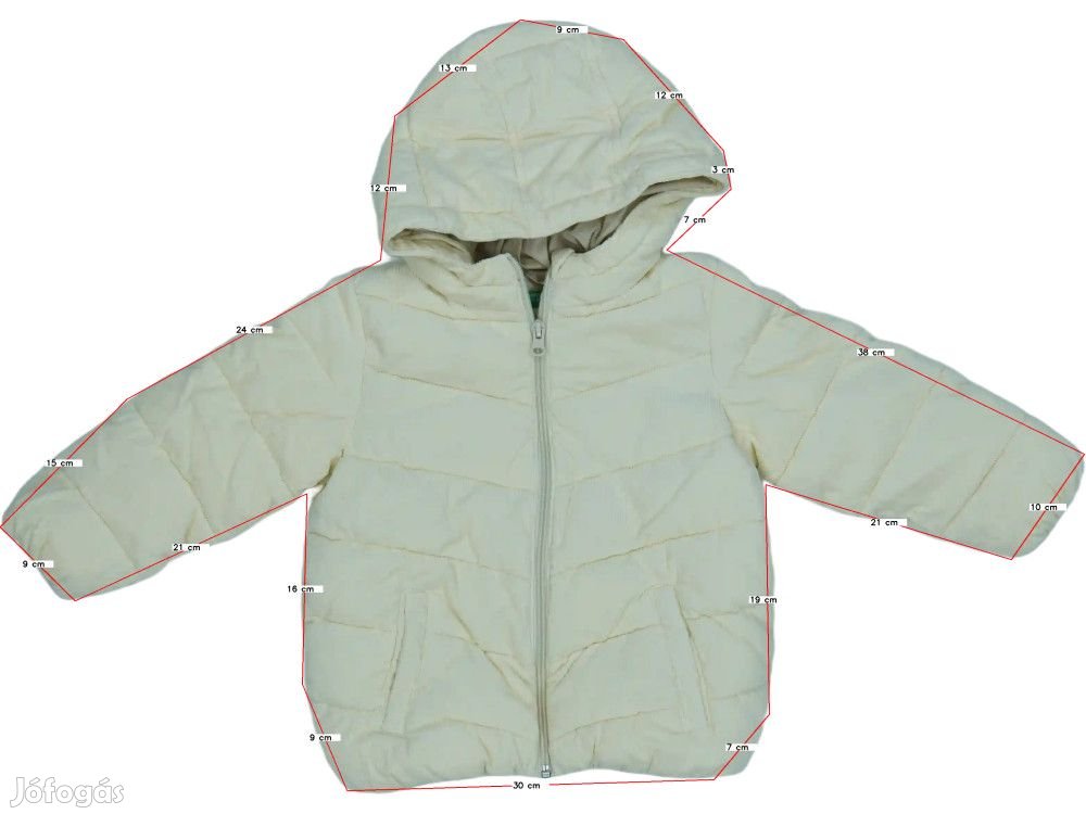 Benetton Új (címkés) Lány Télikabát (Méret: 104)