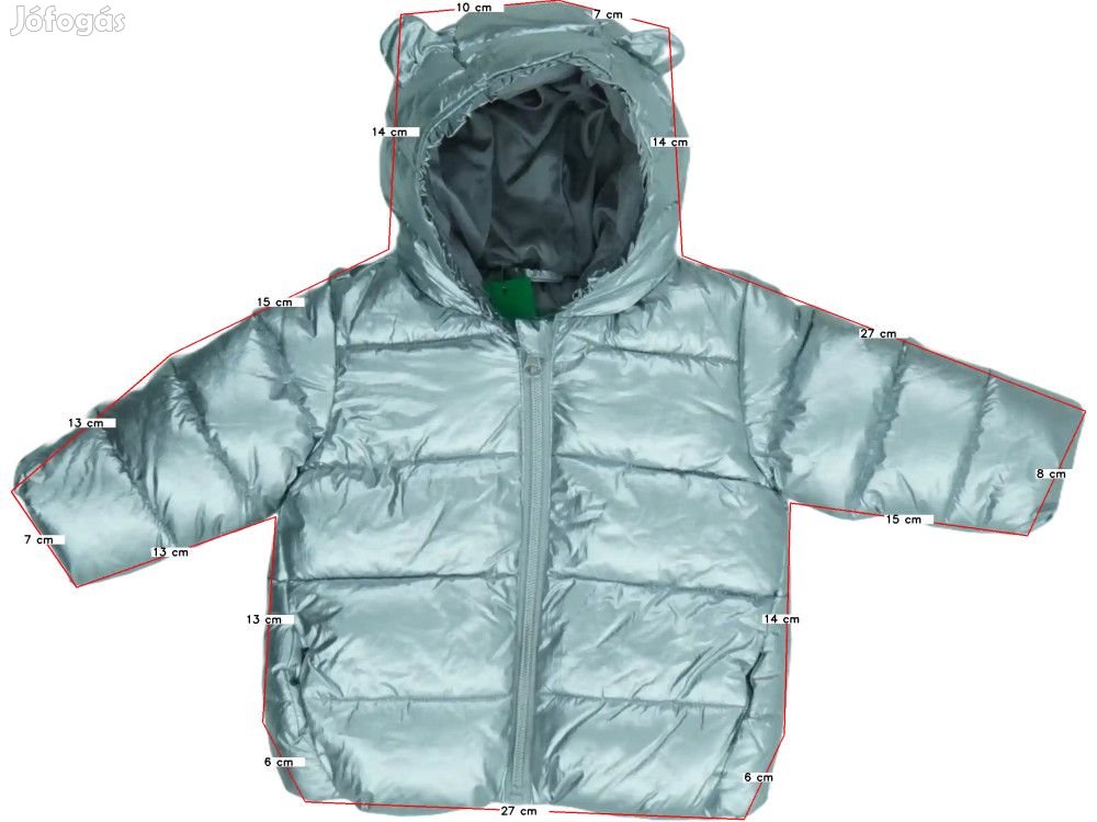 Benetton Új (címkés) Lány Télikabát (Méret: 62)