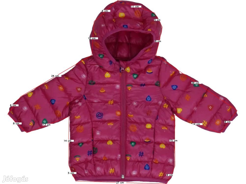 Benetton Új (címkés) Lány Télikabát (Méret: 68)
