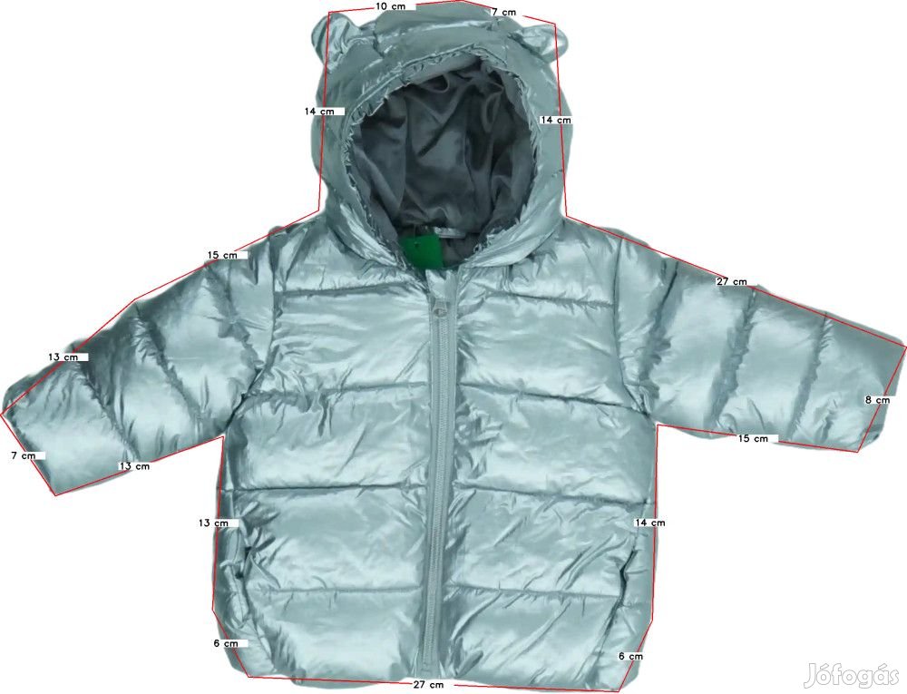 Benetton Új (címkés) Lány Télikabát (Méret: 92)