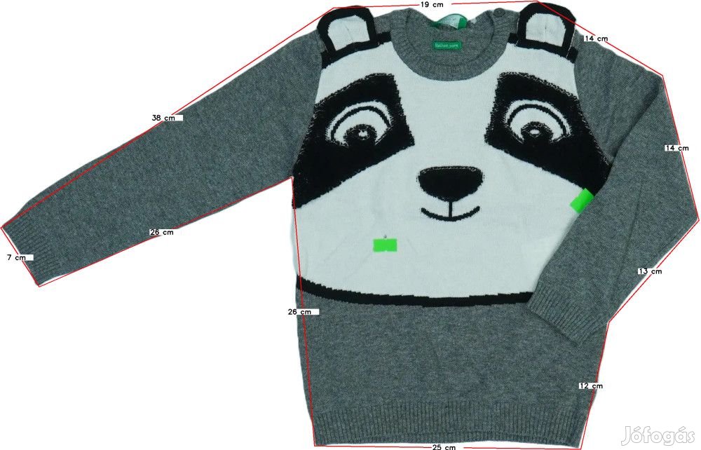 Benetton Új (hibás) Fiú Kötött pulcsi (Méret: 98)