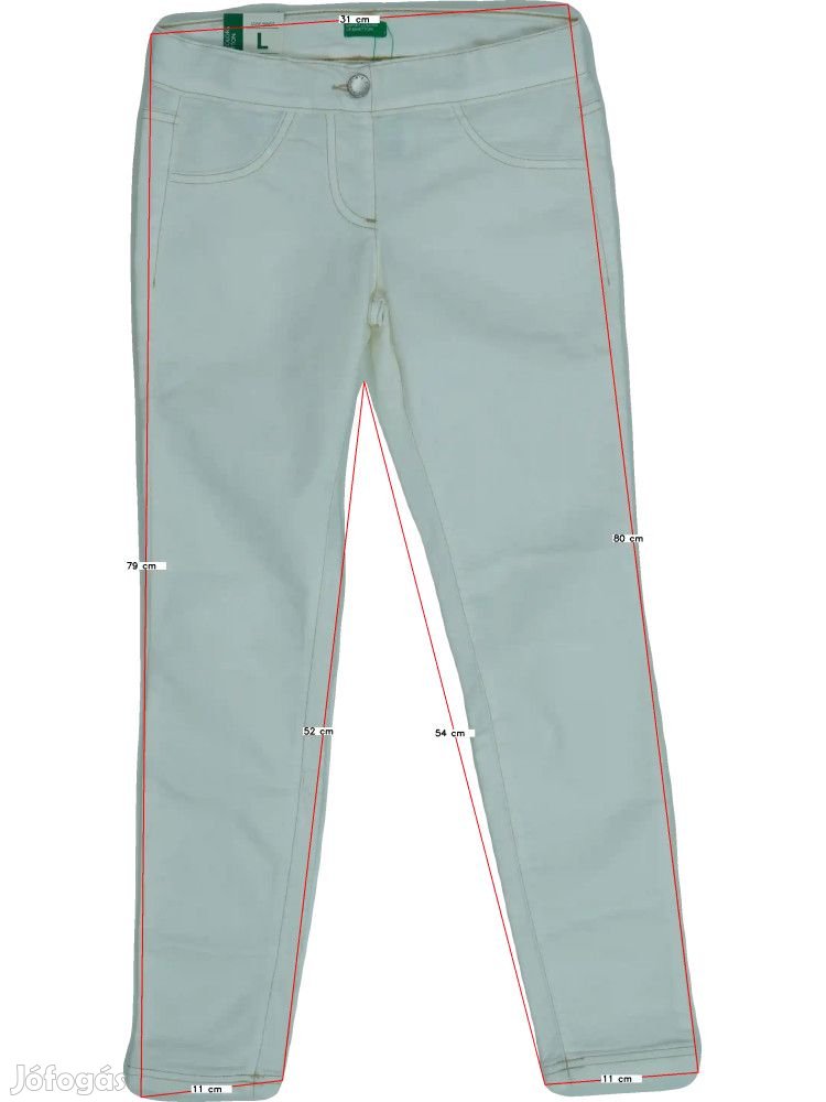 Benetton Új (hibás) Lány Farmernadrág (Méret: 140)