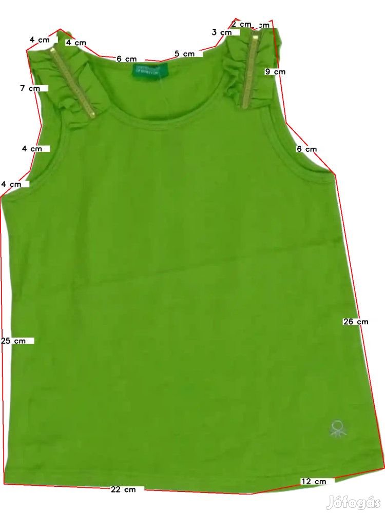 Benetton Új (hibás) Lány Lányka / Női ujjatlan póló / top (Méret: 104)
