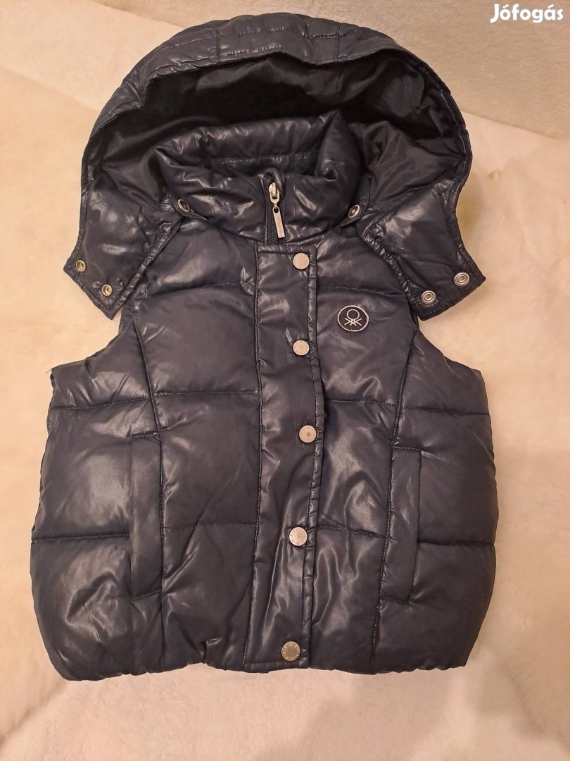 Benetton fekete tollmellény lánynak 110cm