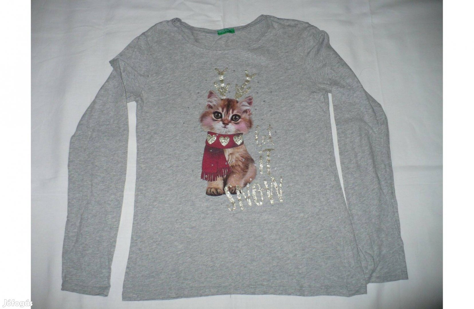 Benetton hosszú ujjú kislány póló, 10-11 évesre