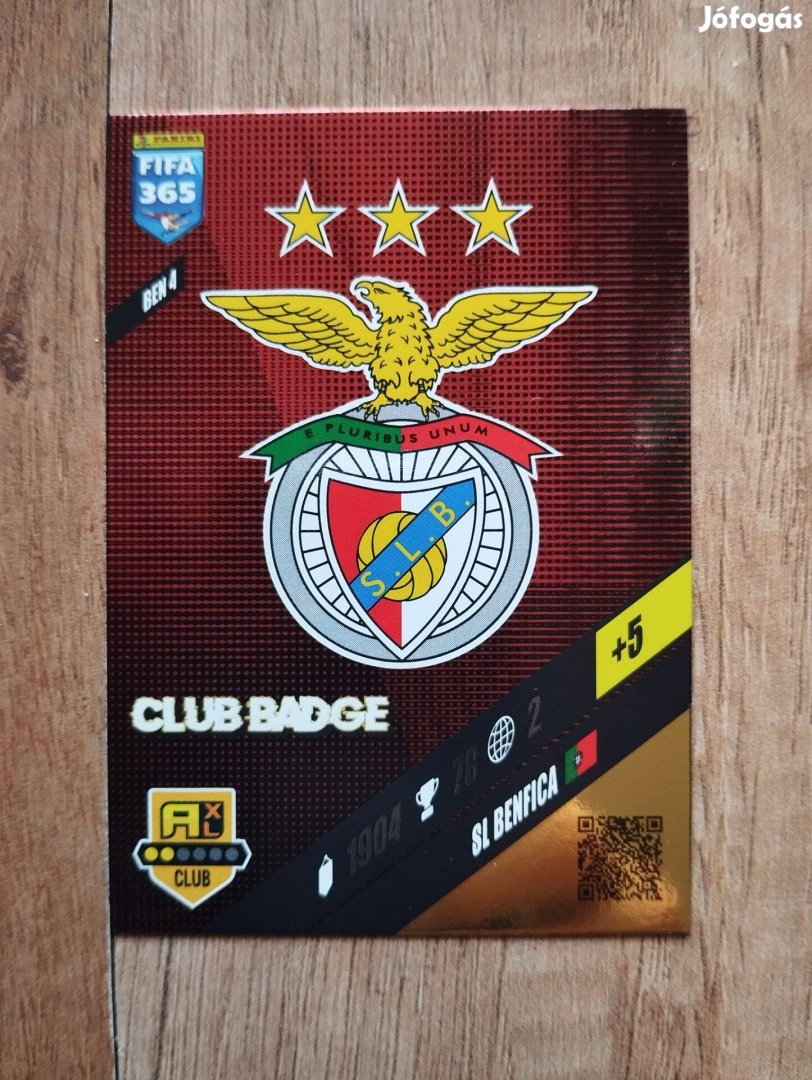 Benfica FIFA 365 2024 Club Badge Címer Logo focis kártya