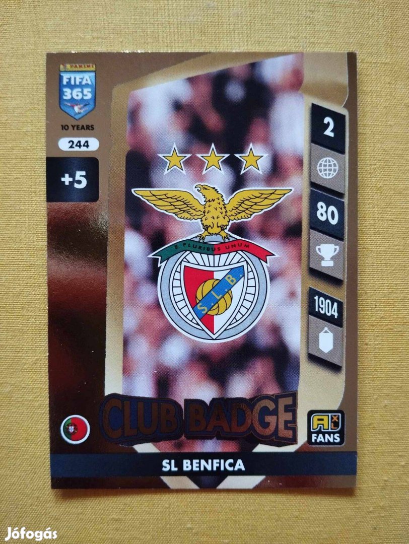 Benfica FIFA 365 2025 Club badge csapatcímer focis kártya