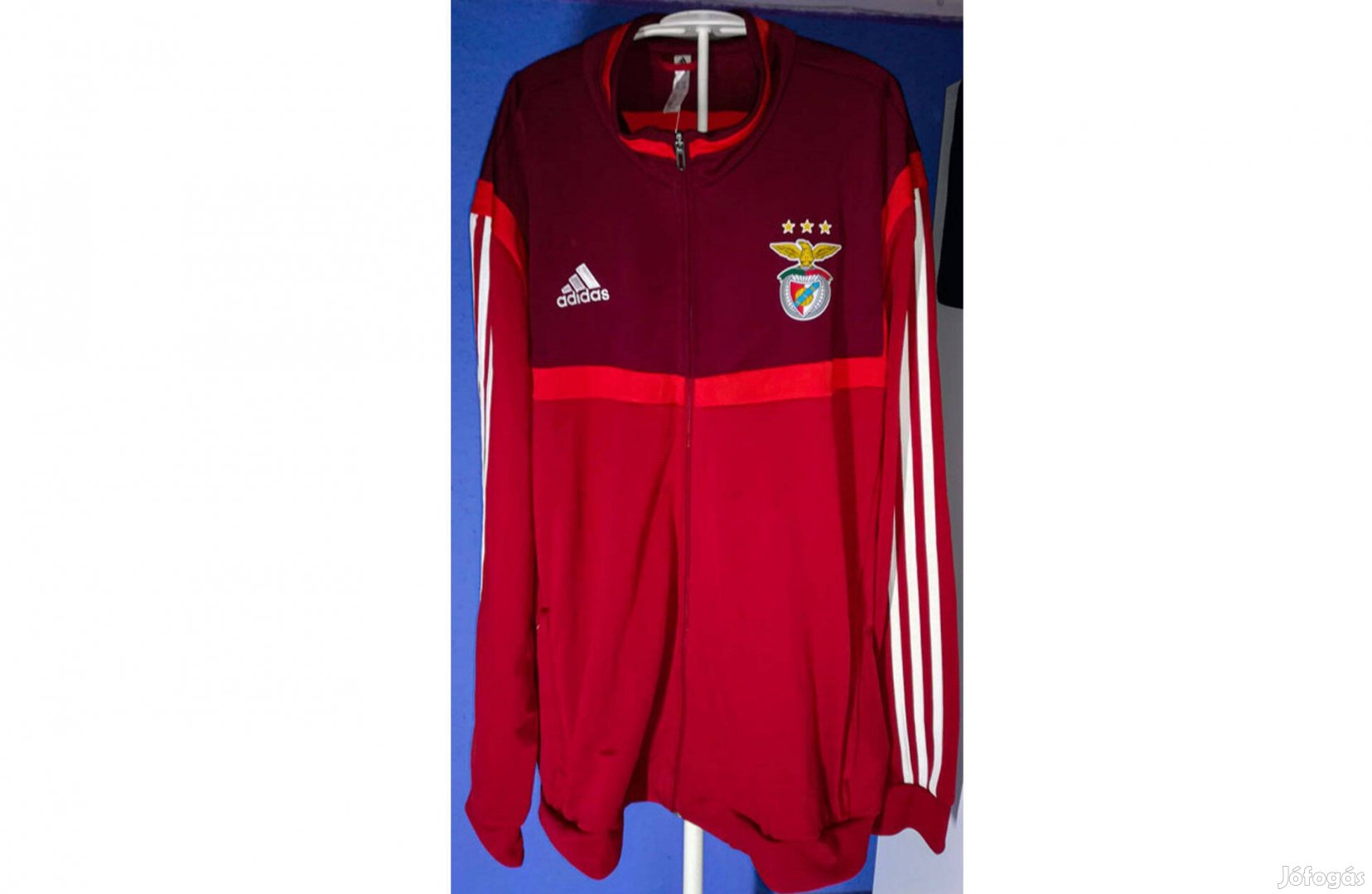 Benfica eredeti adidas cipzáras bordó-piros felső (2XL)