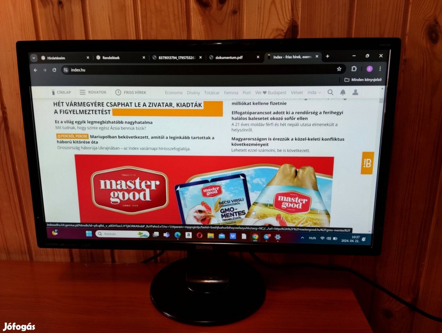 Benq 24" Full HD-s monitor