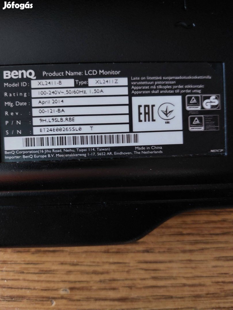 Benq XL2411-B monitor eladó