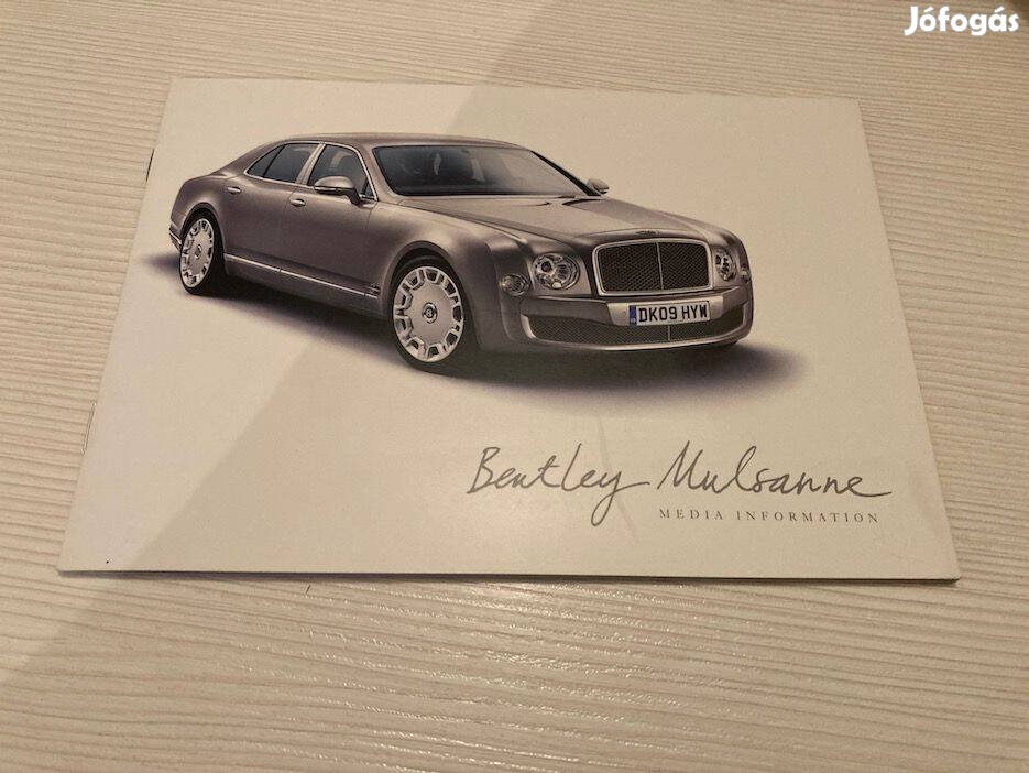 Bentley Mulsane prospektus, katalógus és CD