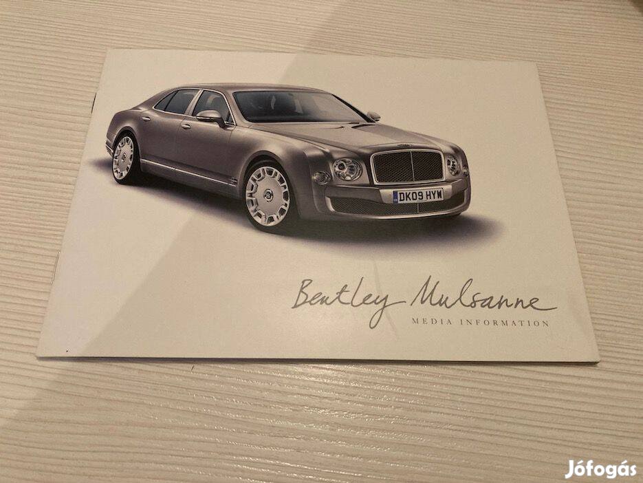 Bentley Mulsane prospektus, katalógus és CD