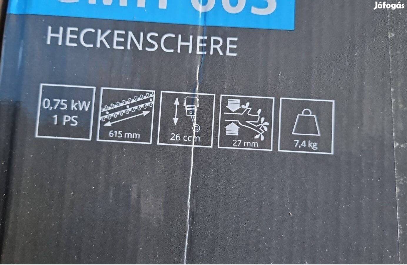 Benzines sövényvágó, 2 ütemű motorral sövény nyíró 615mm munkahossz