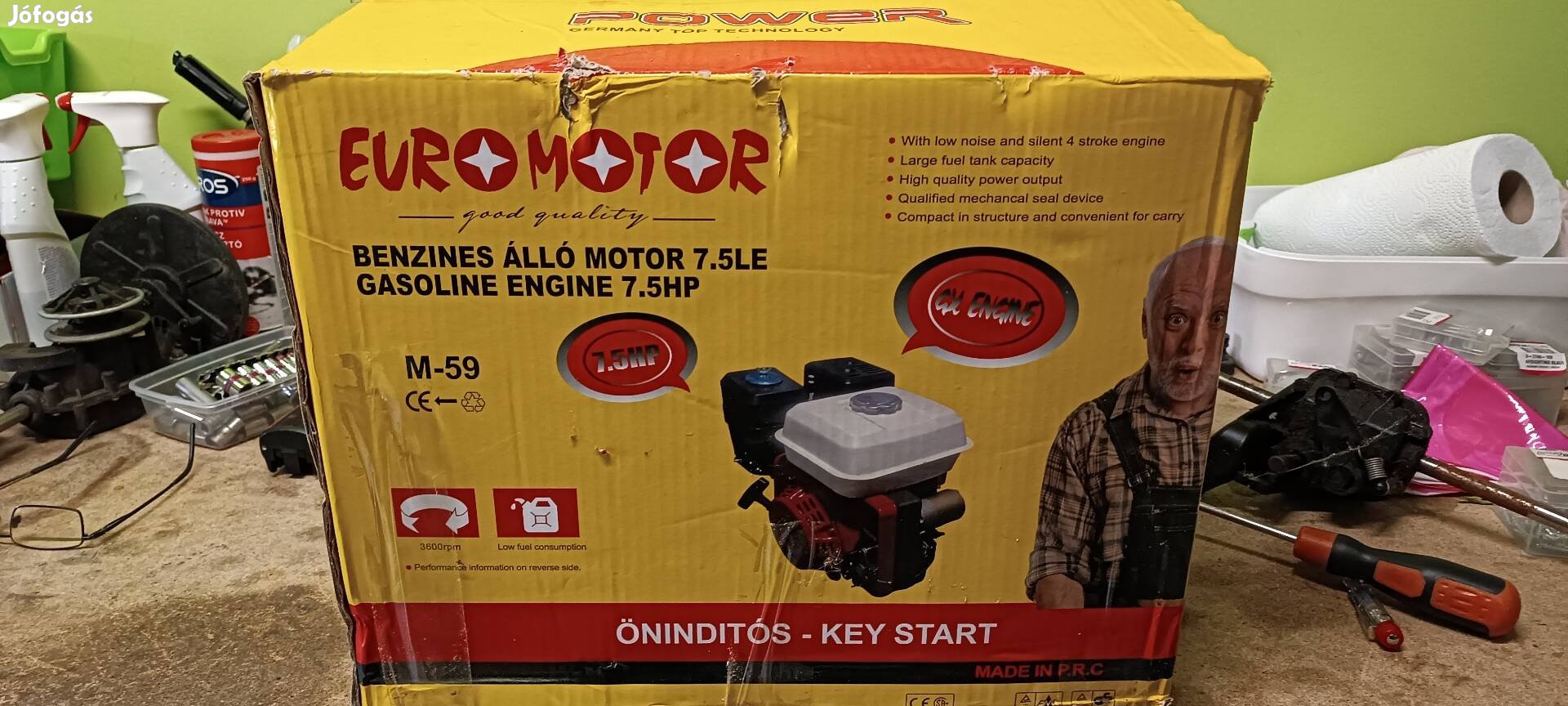 Benzinmotor 7.5 LE  öninditós