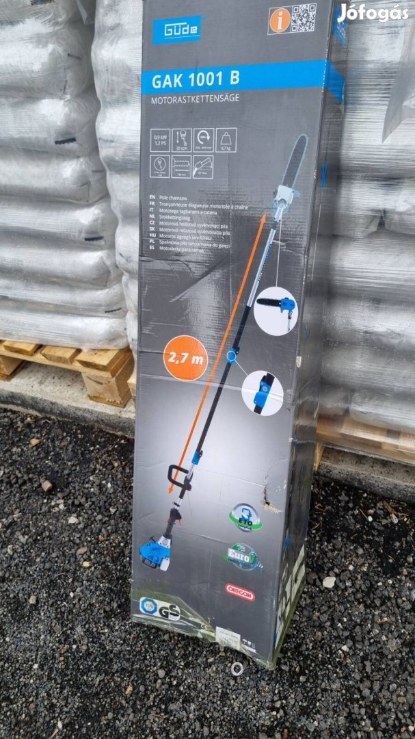 Benzinmotoros magassági ágvágó, 1.36 LE motor teljesítménnyel