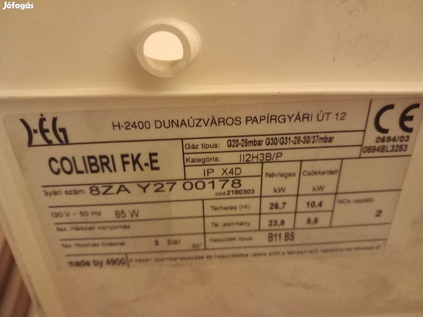 Beretta kazán test Colibri FK-E