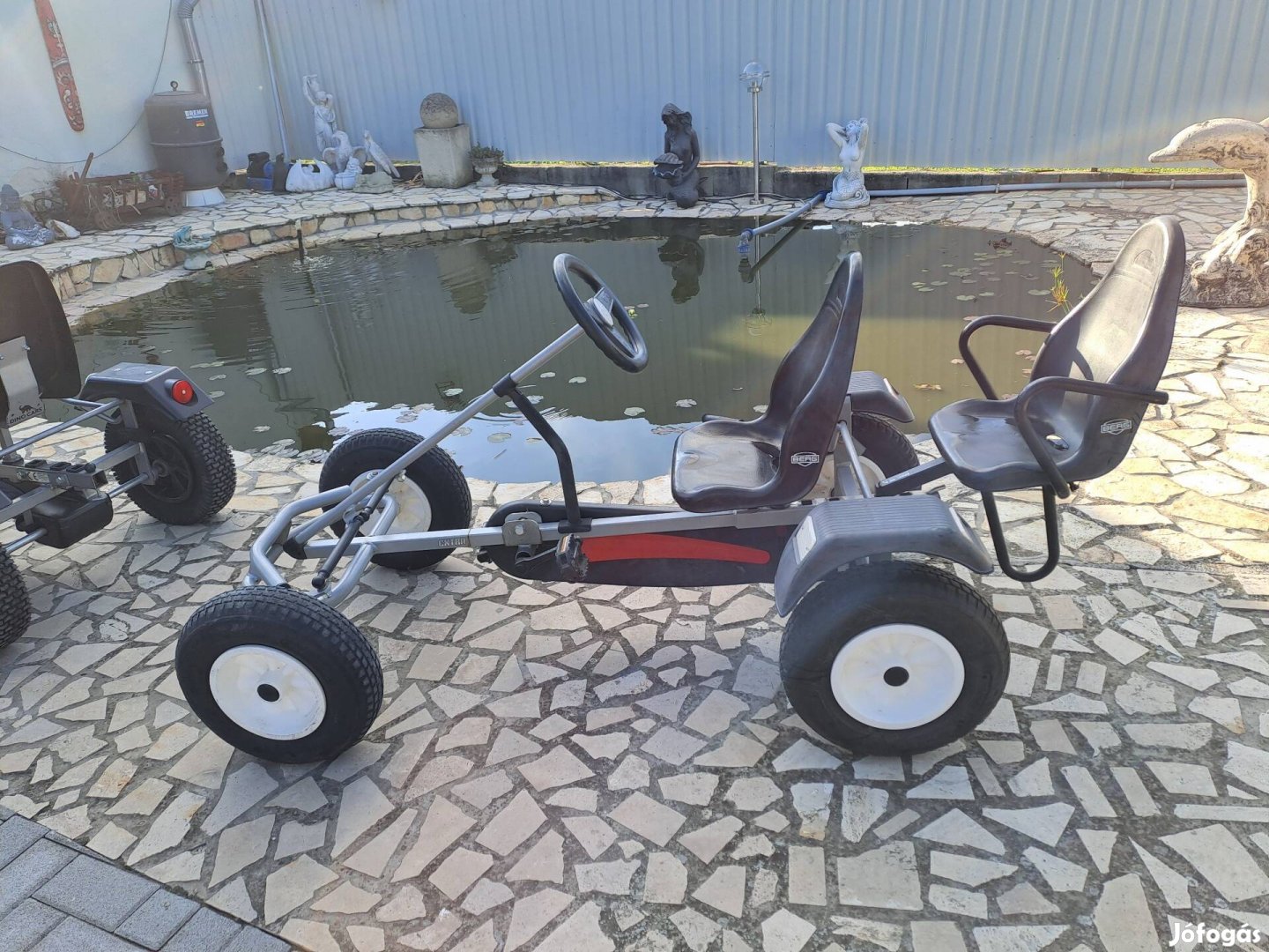 Berg 2személyes nagyméretű pedálos gokart szabadonfutó, állíthatós