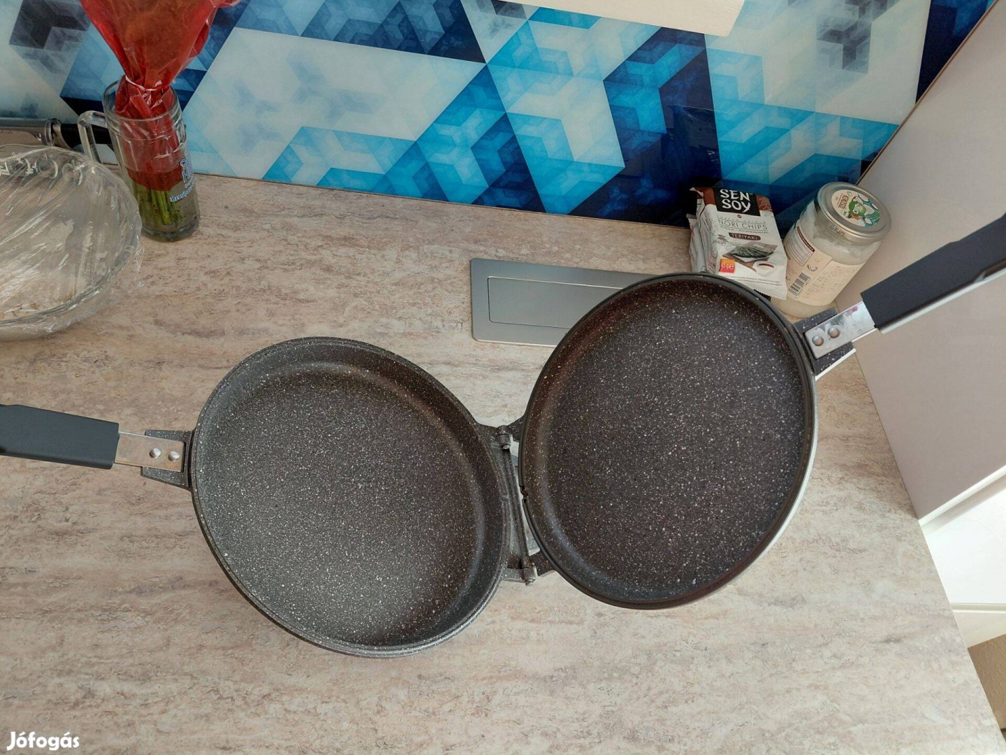 Bergner dupla serpenyő, megfordítható grill serpenyő 26 cm