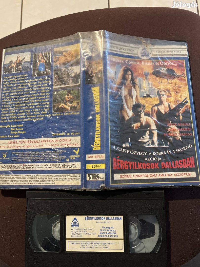 Bérgyilkosok Dallasban akció vhs nagytok
