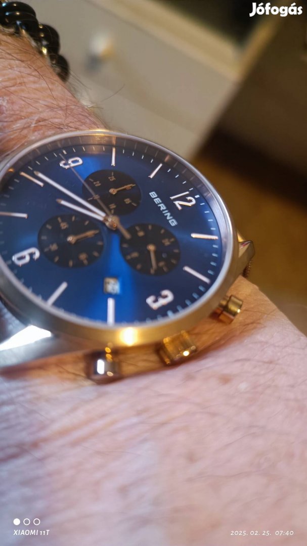 Bering Classic zafírüveges chronograph teljesen új állapotban. Posta 