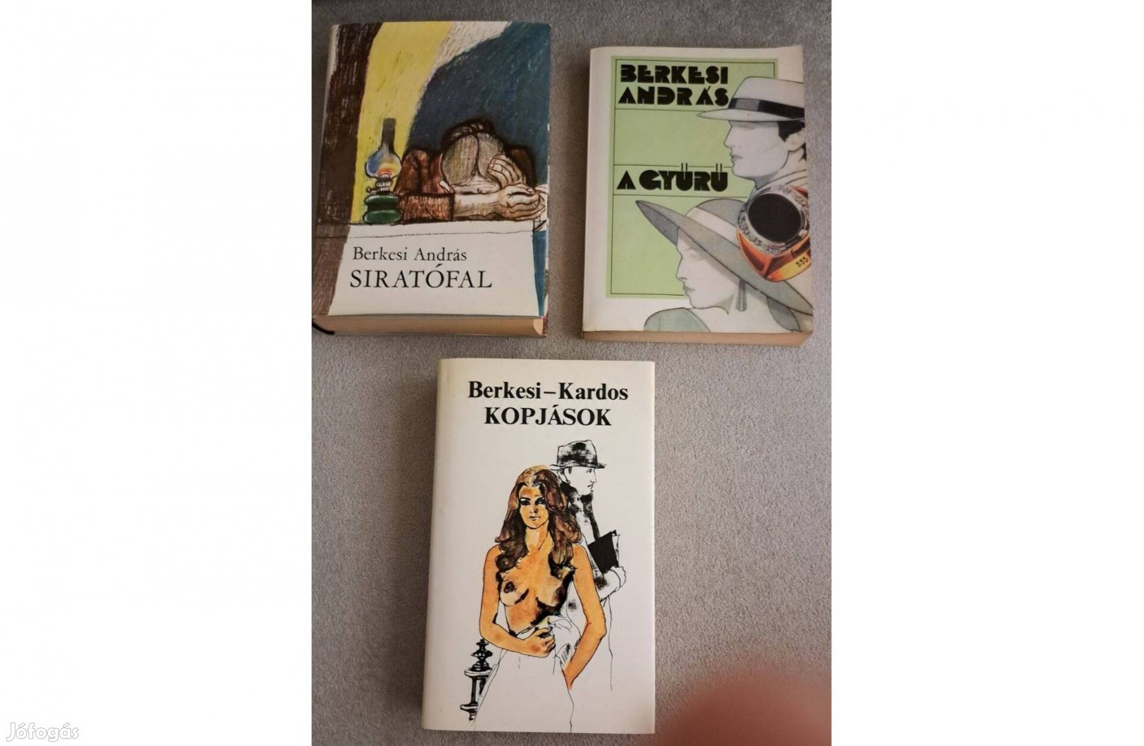 Berkesi András - A gyűrű.Siratófal.Kopjások - 3 db könyv