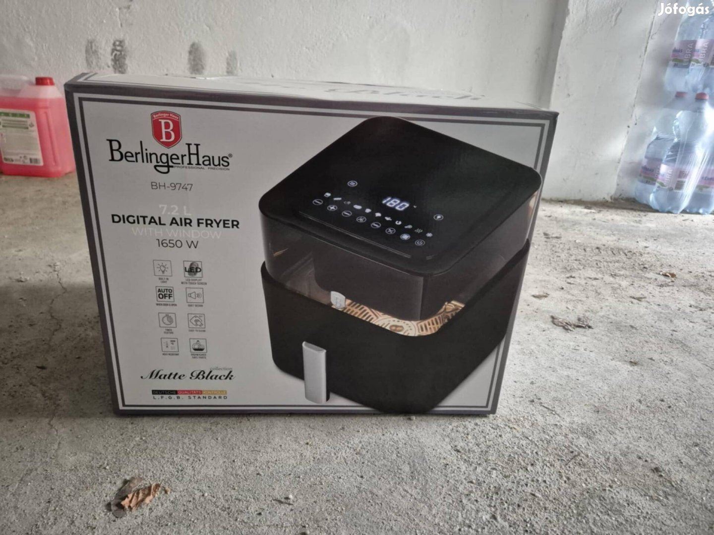 Berlinger Haus BH-9747 7.2 literes airfryer forrólevegős fritőz