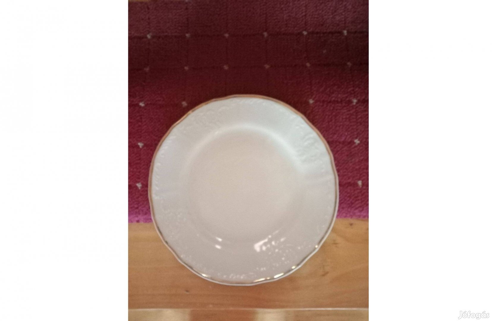 Bernadotte csehszlovák aranyszélű sorsz. porcelán tányér 20 cm
