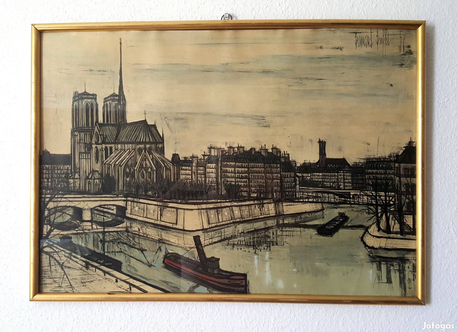 Bernard Buffet - Párizs: Notre-Dame és a város , 1956