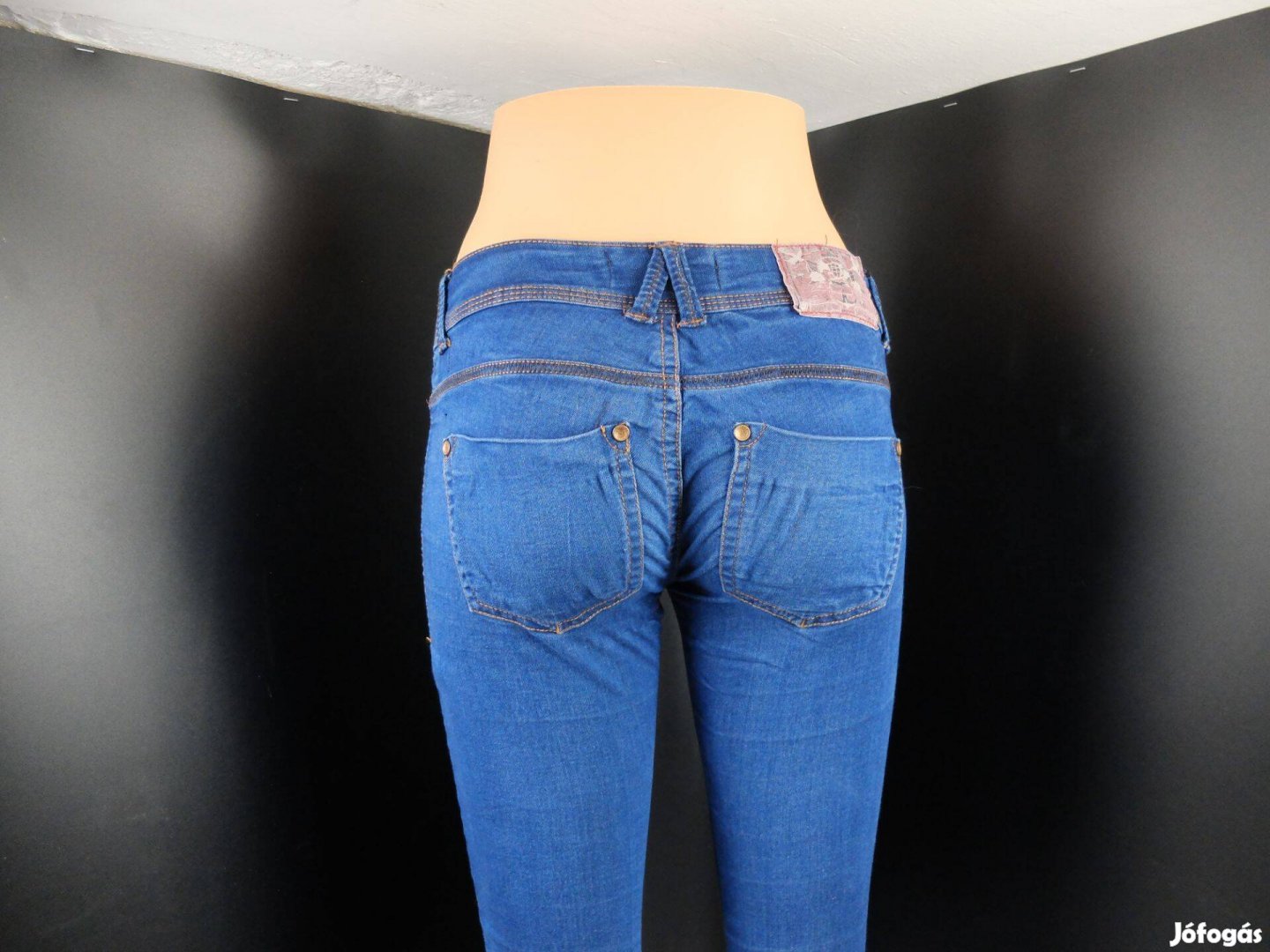 Bershka Denim kék női farmer hosszú szárú nadrág