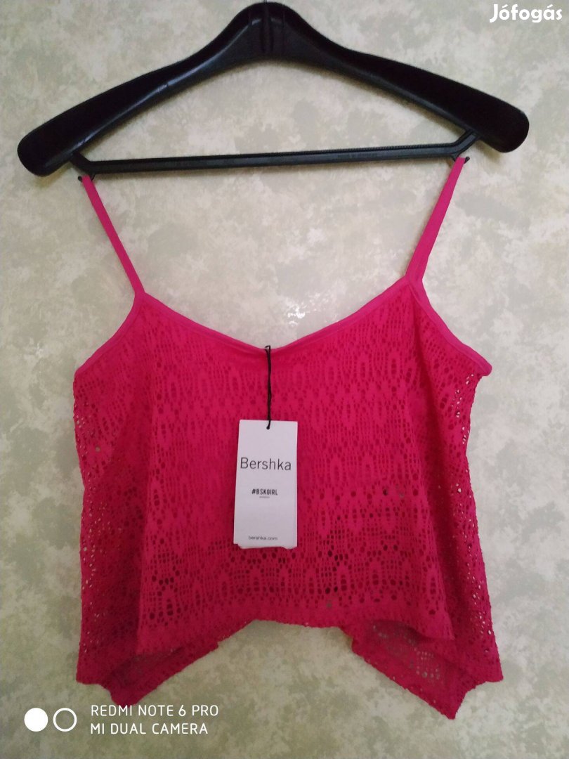 Bershka pink crop top