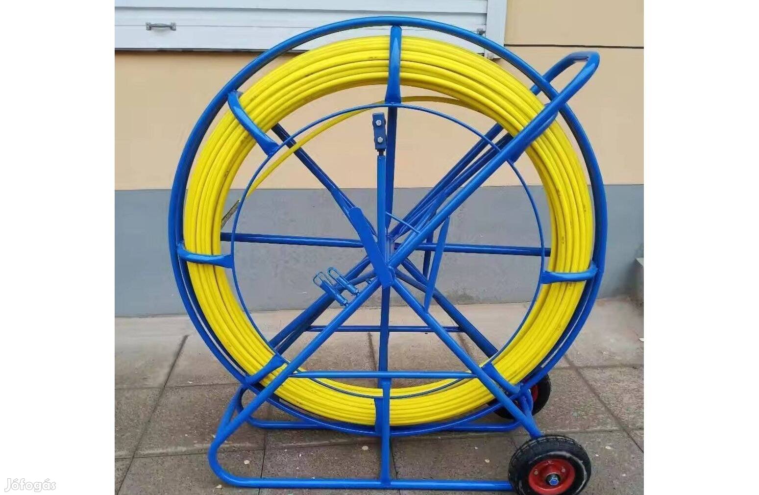 Berudaló, behúzó szál kerekes kerettel, üvegszálas 11 mm, 150 m, új