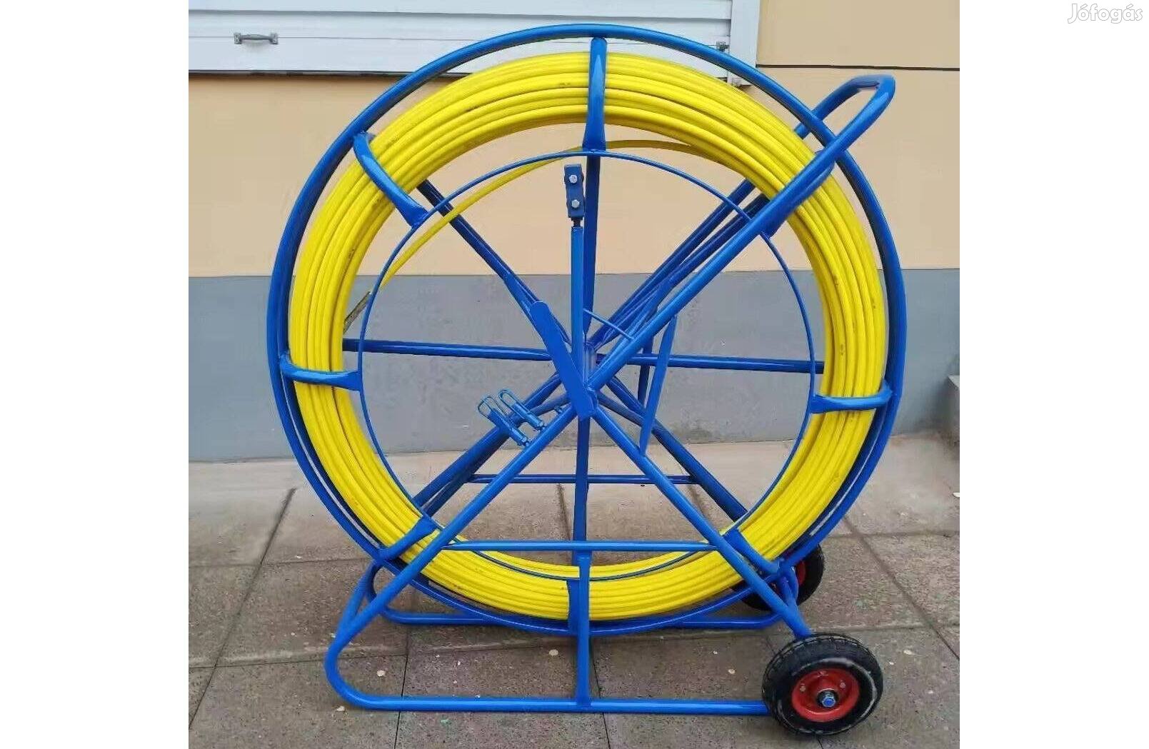 Berudaló, behúzó szál kerekes kerettel, üvegszálas 11 mm, 200 m, új