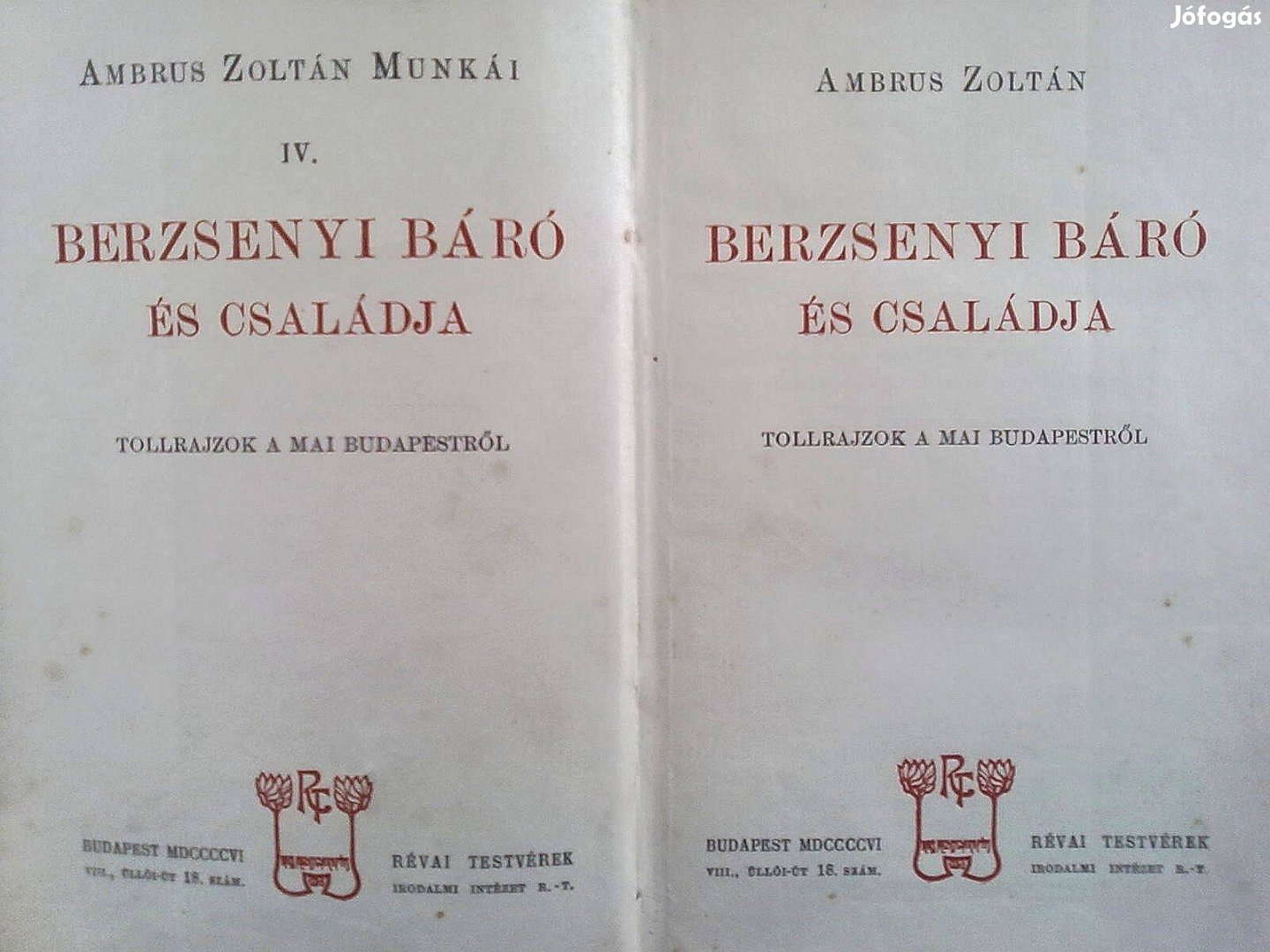 Berzsenyi báró és családja - Tollrajzok a mai Budapestről (1906-os)